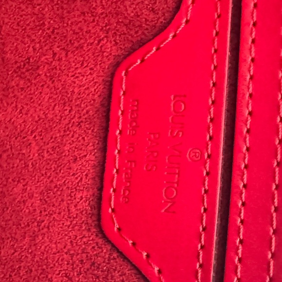 Louis Vuitton Authentic Saint Jacques Epi Leather Red Shoulder Bag with Dust Bag - Picture 11 of 13